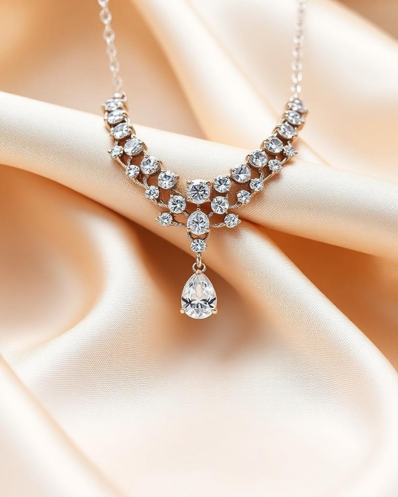 Diamond Pear Drop Collar