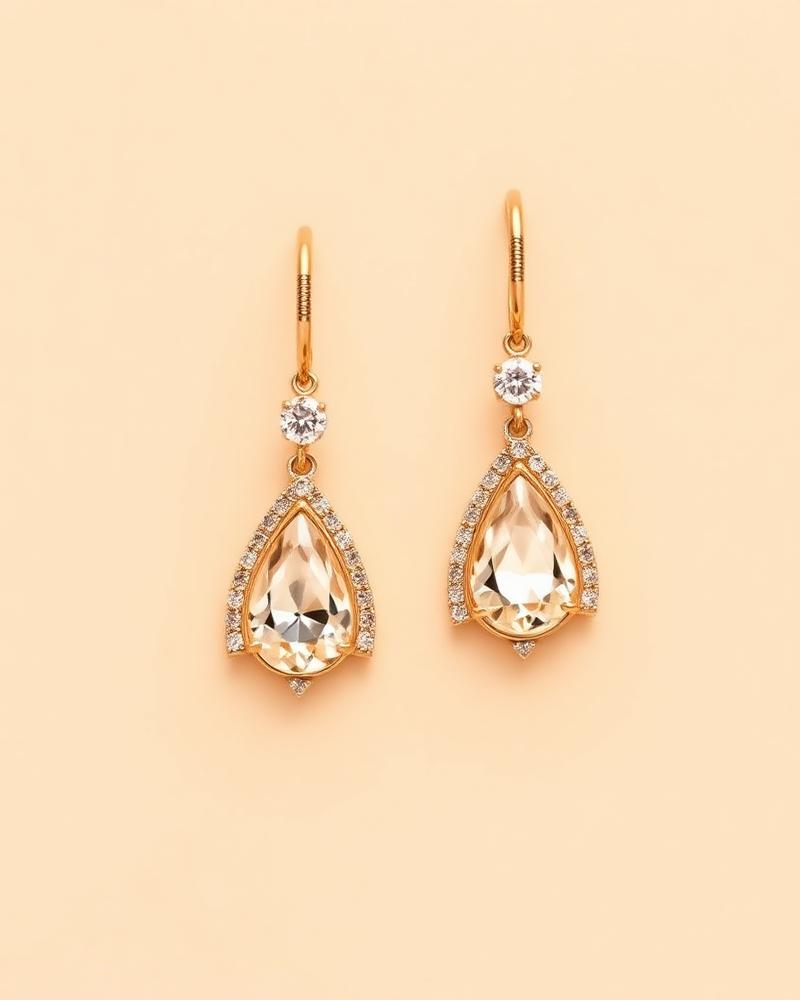 Mixed Diamond Drop Earrings